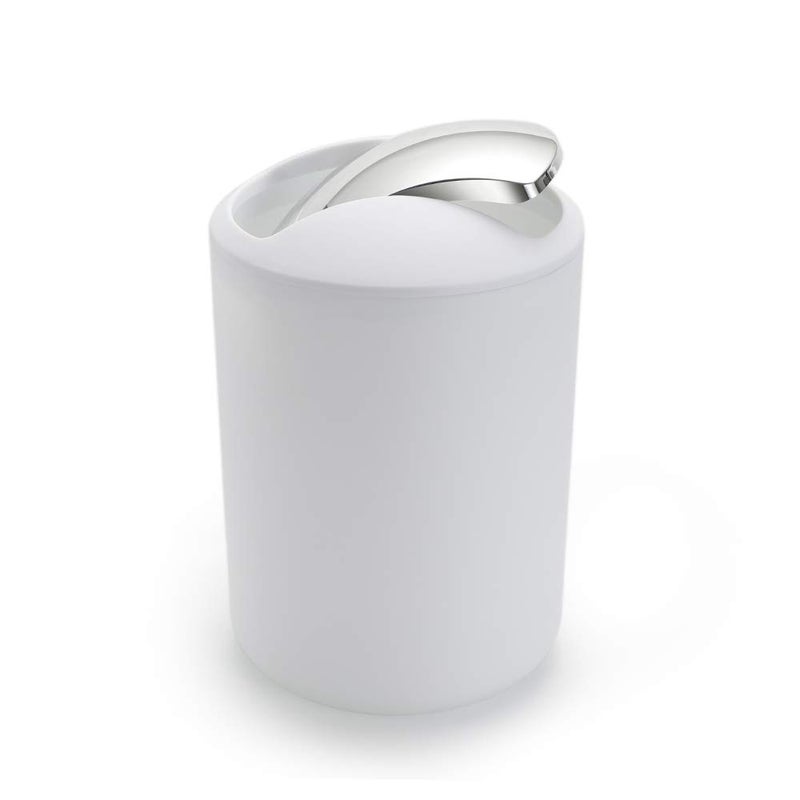UYCCIMB Bathroom Sets Accessories,Plastic 6 Piece Bathroom Accessory Set Bathroom Trash Can Set with Drawstring Trash Bags,Toothbrush Holder Set,Soap Dispenser,Tooth Mug,Soap Dish,Toilet Brush Holder(White) - Image 2